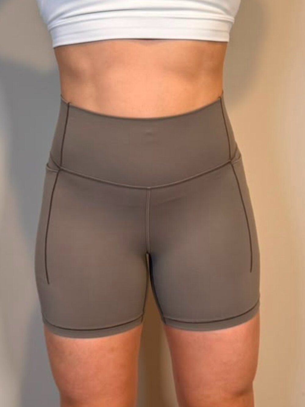 CALIA Inspire Collection, High-rise 5" inseam Bike Short - Color Brown Size S